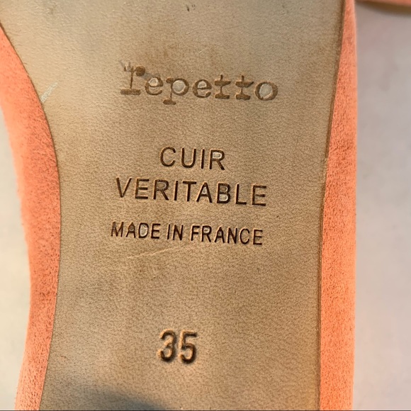 Repetto Peach Suede and Patent Leather Flats! - Picture 6 of 6
